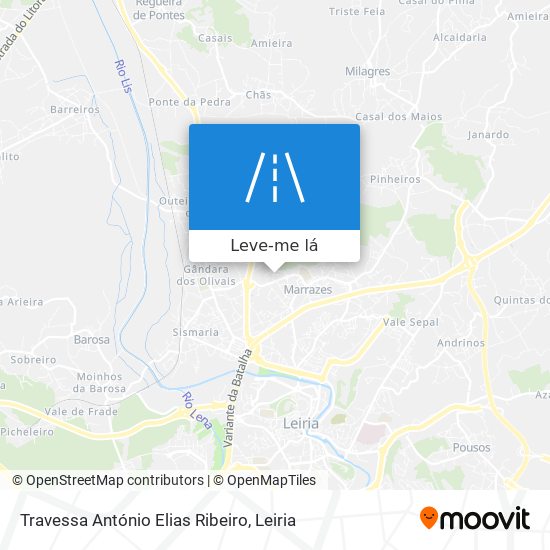 Travessa António Elias Ribeiro mapa