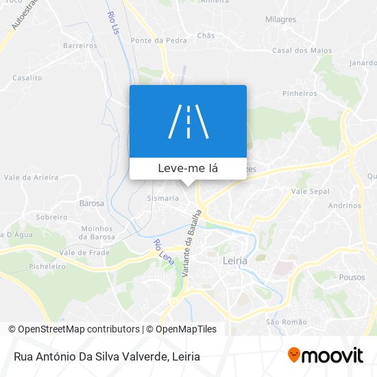 Rua António Da Silva Valverde mapa