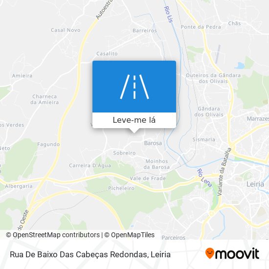 Rua De Baixo Das Cabeças Redondas mapa