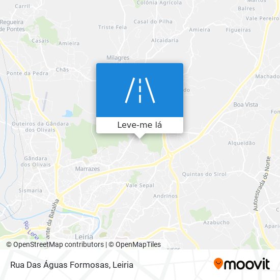 Rua Das Águas Formosas mapa