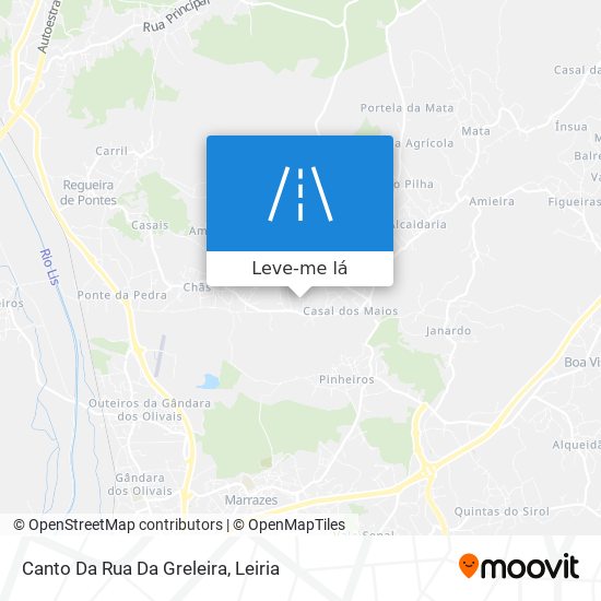 Canto Da Rua Da Greleira mapa