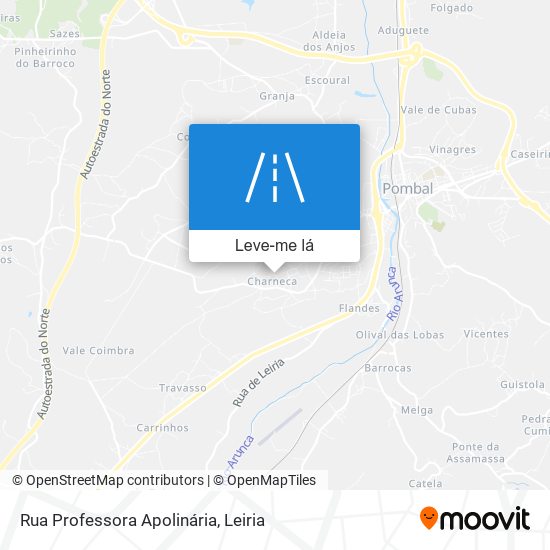 Rua Professora Apolinária mapa