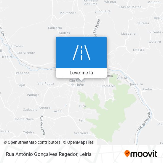 Rua António Gonçalves Regedor mapa