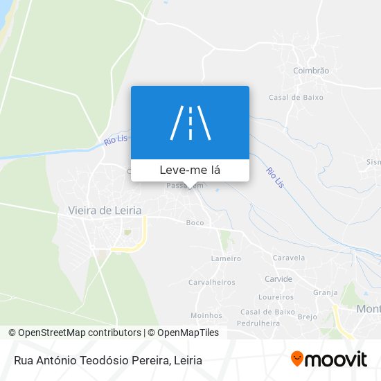 Rua António Teodósio Pereira mapa