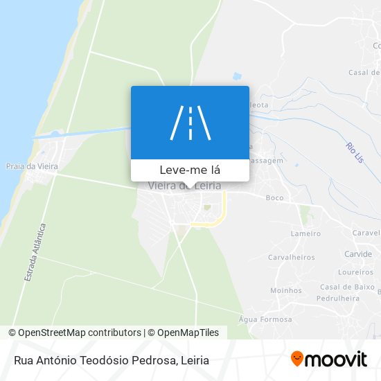 Rua António Teodósio Pedrosa mapa