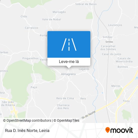 Rua D. Inês Norte mapa