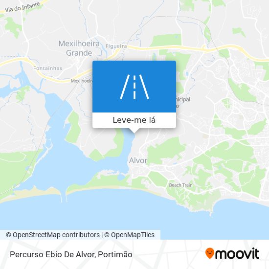 Percurso Ebio De Alvor mapa