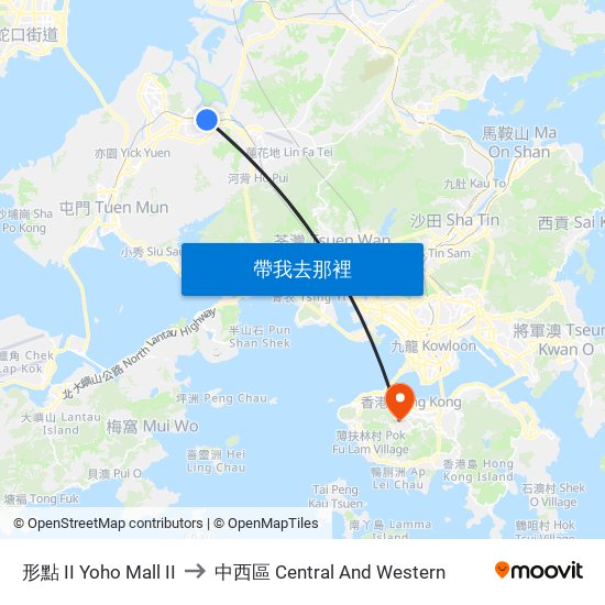 形點 II Yoho Mall II to 中西區 Central And Western map