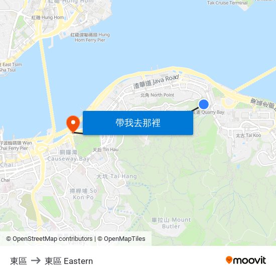 東區 to 東區 Eastern map