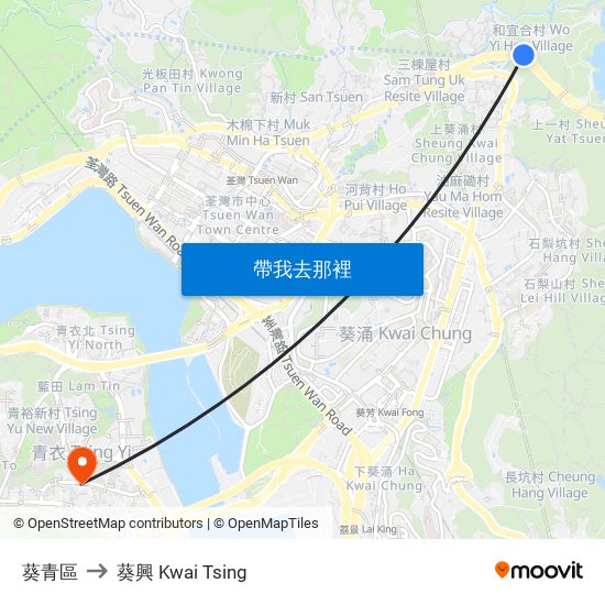 葵青區 to 葵興 Kwai Tsing map