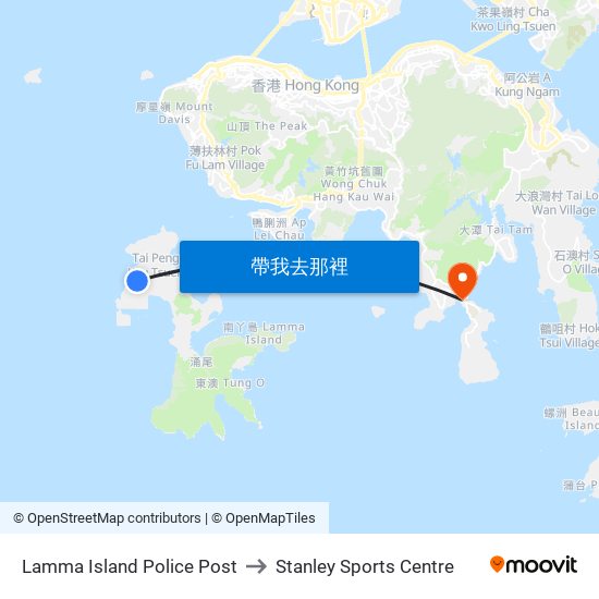 Lamma Island Police Post to Lamma Island Police Post map
