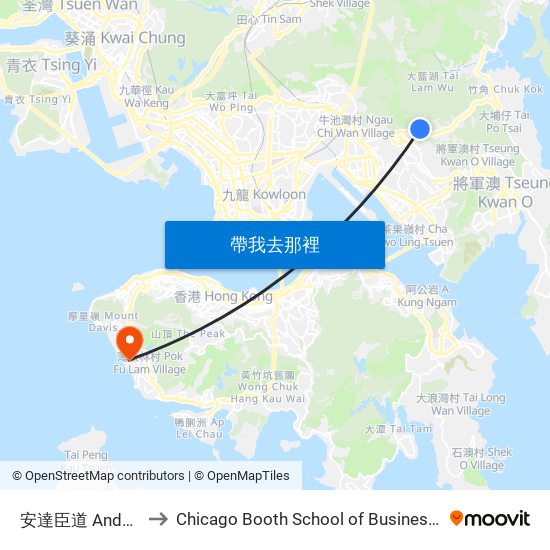 安達臣道 Anderson Road to Chicago Booth School of Business Hong Kong campus map