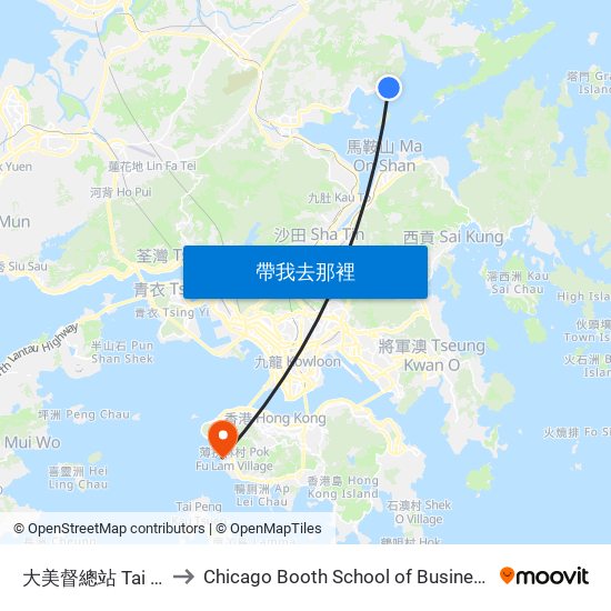 大美督總站 Tai Mei Tuk B/T to Chicago Booth School of Business Hong Kong campus map