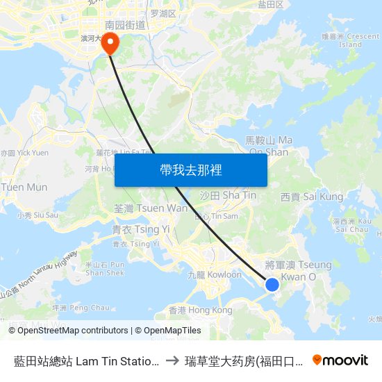 藍田站總站 Lam Tin Station B/T to 瑞草堂大药房(福田口岸店) map