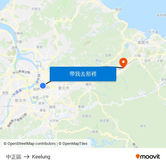 中正區 to Keelung map