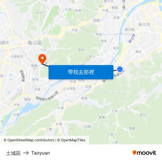 土城區 to Taoyuan map