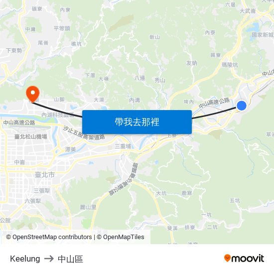 Keelung to Keelung map