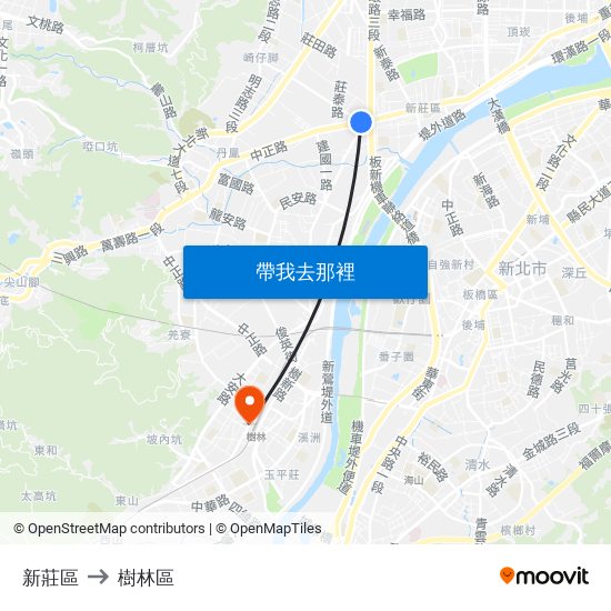 新莊區 to 樹林區 map