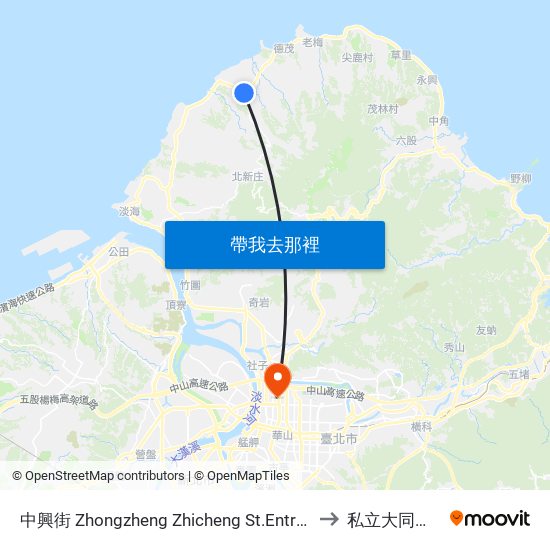 中興街 Zhongzheng Zhicheng St.Entrance to 私立大同大學 map