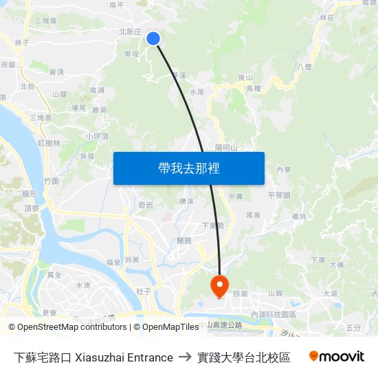下蘇宅路口 Xiasuzhai Entrance to 實踐大學台北校區 map