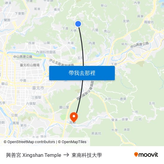 興善宮 Xingshan Temple to 東南科技大學 map
