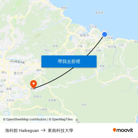 海科館 Haikeguan to 東南科技大學 map