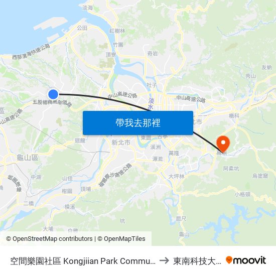 空間樂園社區 Kongjiian Park Community to 東南科技大學 map