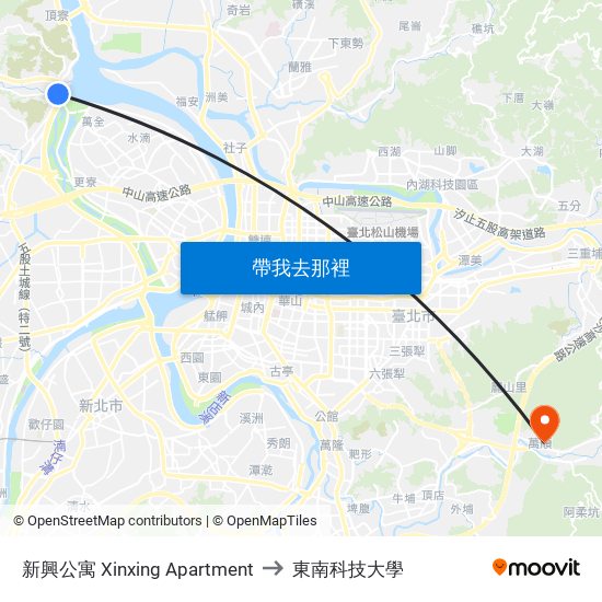 新興公寓 Xinxing Apartment to 東南科技大學 map