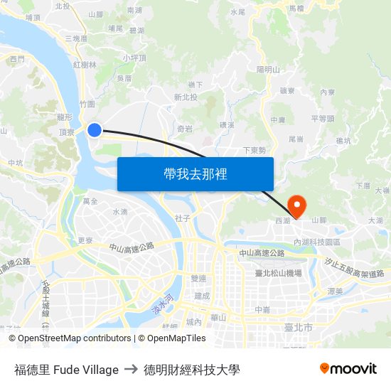 福德里 Fude Village to 德明財經科技大學 map