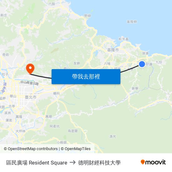 區民廣場 Resident Square to 德明財經科技大學 map