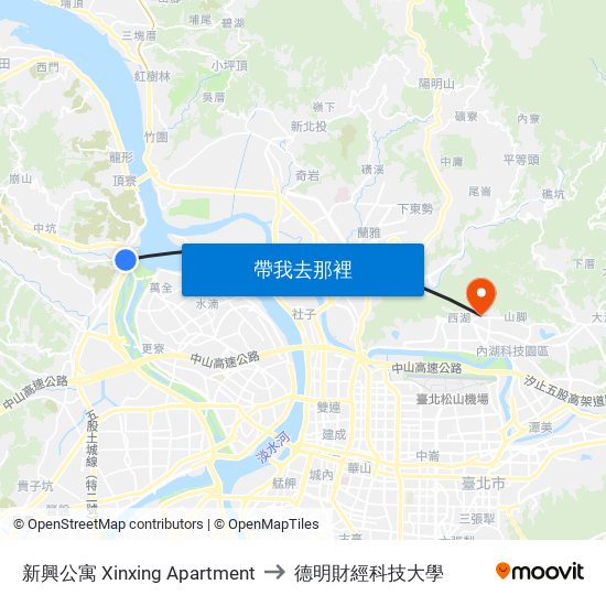 新興公寓 Xinxing Apartment to 德明財經科技大學 map