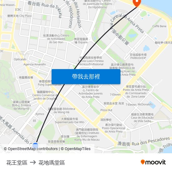 花王堂區 to 花王堂區 map