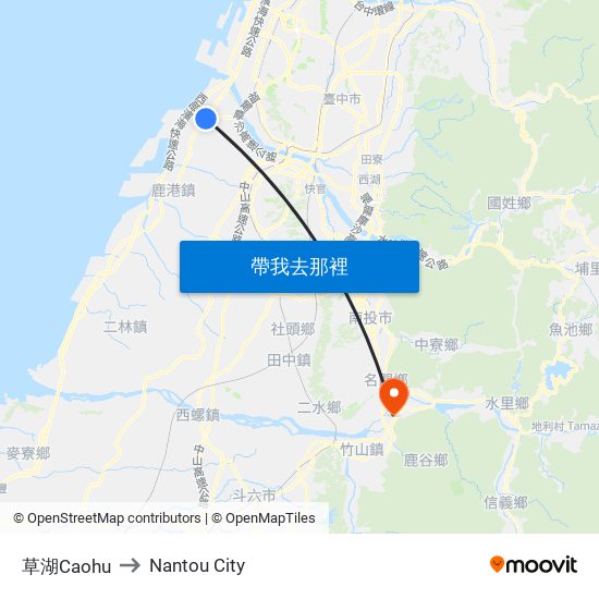 草湖Caohu to Nantou City map