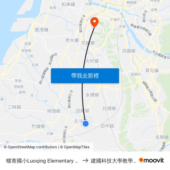 螺青國小Luoqing Elementary  School to 建國科技大學教學大樓 map