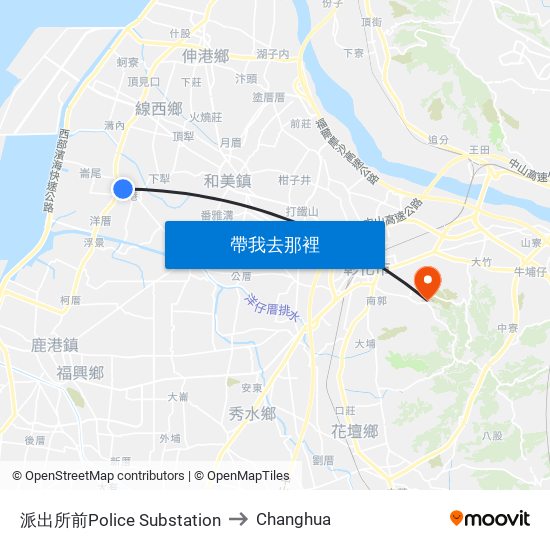 派出所前Police Substation to Changhua map