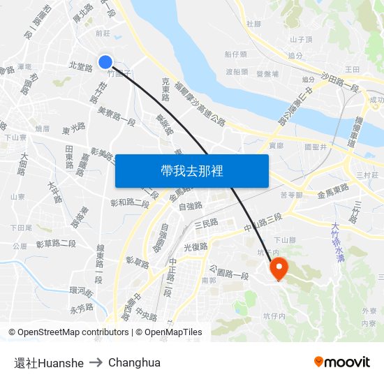 還社Huanshe to Changhua map
