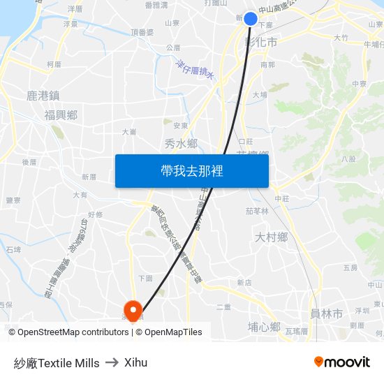 紗廠Textile Mills to Xihu map