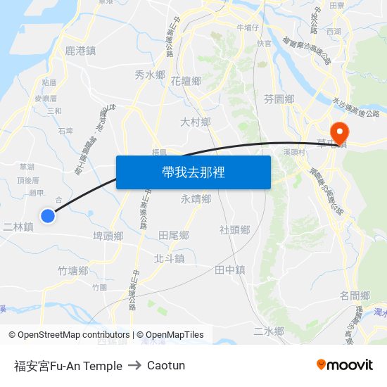 福安宮Fu-An Temple to Caotun map