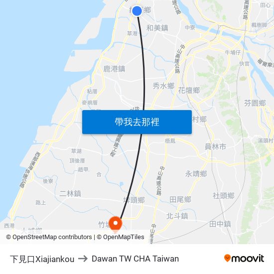 下見口Xiajiankou to Dawan TW CHA Taiwan map