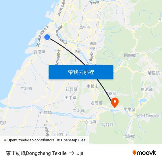 東正紡織Dongzheng Textile to Jiji map