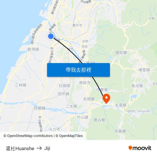 還社Huanshe to Jiji map