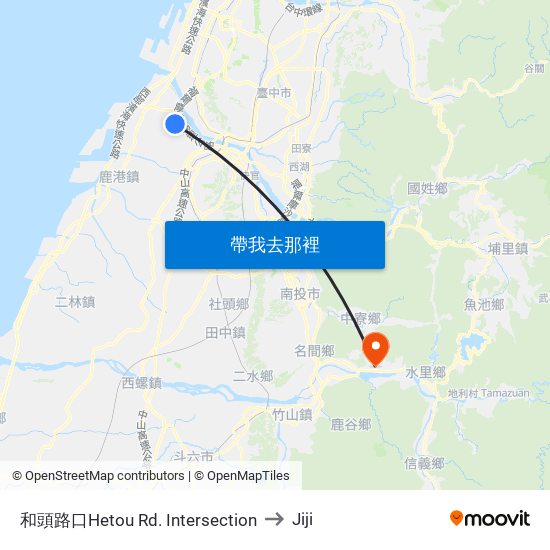 和頭路口Hetou Rd. Intersection to Jiji map