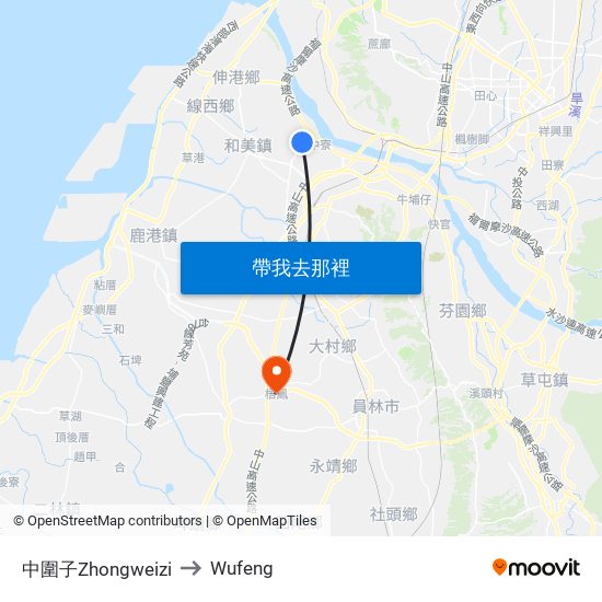 中圍子Zhongweizi to Wufeng map