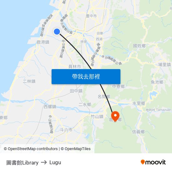 圖書館Library to Lugu map