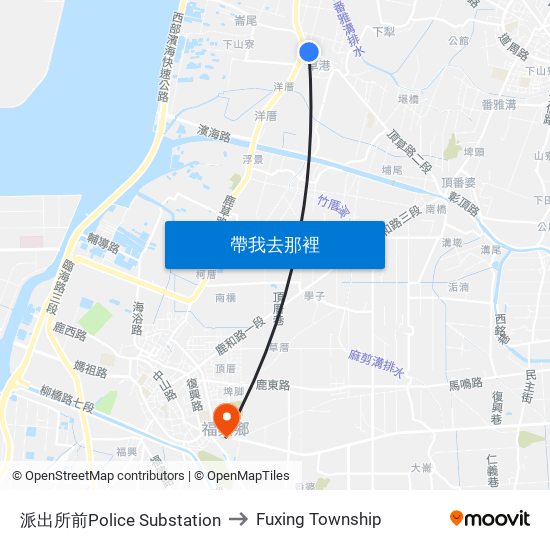 派出所前Police Substation to Fuxing Township map