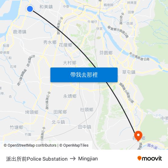 派出所前Police Substation to Mingjian map