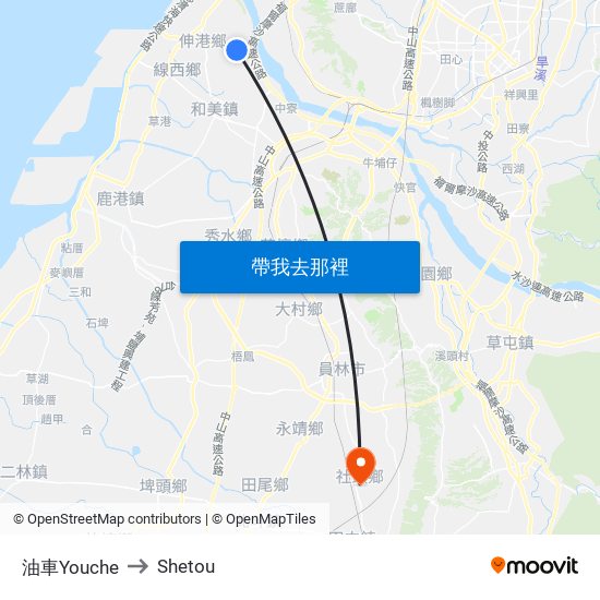 油車Youche to Shetou map