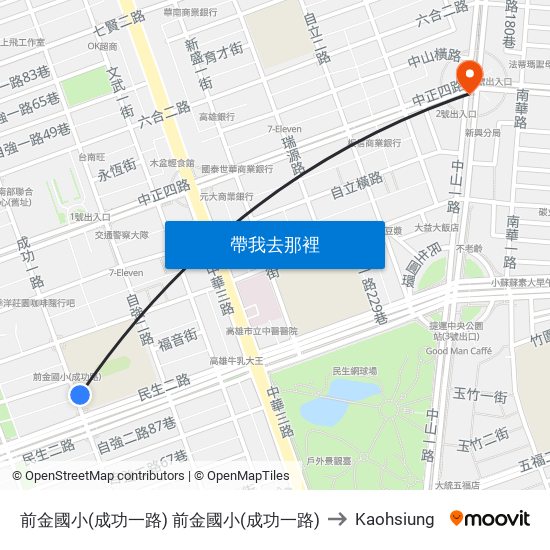 前金國小(成功一路) 前金國小(成功一路) to Kaohsiung map