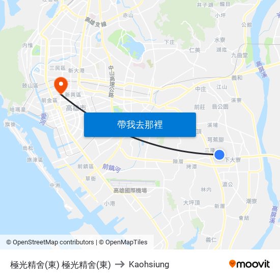 極光精舍(東) 極光精舍(東) to Kaohsiung map