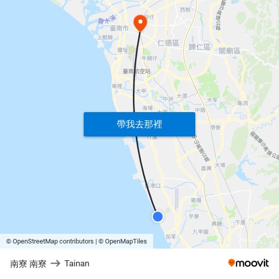 南寮 南寮 to Tainan map